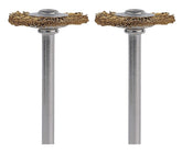 Dremel 535-02 Brush, 3/4 in Dia, 1/8 in Arbor/Shank, Brass Bristle
